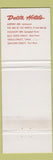 Matchbook Cover - Discovery Inn Campbell River BC