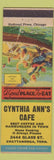 Matchbook Cover - Cynthia Ann's Cafe Hamburgers Chattanooga TN Catch Em Gramp