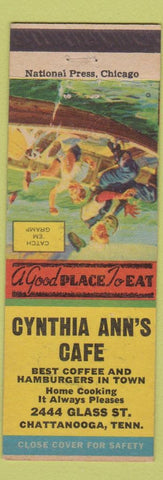 Matchbook Cover - Cynthia Ann's Cafe Hamburgers Chattanooga TN Catch Em Gramp