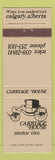 Matchbook Cover - Carriage House Motor Inn Calgary AB WEAR