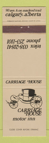 Matchbook Cover - Carriage House Motor Inn Calgary AB WEAR