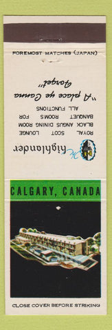 Matchbook Cover - Highlander Royal Scot Lounge Calgary AB