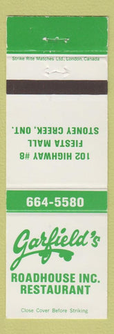 Matchbook Cover - Garfield's Restaurant Stoney Creek ON