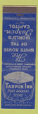 Matchbook Cover - Tarpon Inns Port Aransas TX  WORN