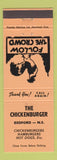 Matchbook Cover - Chickenburger Bedford NS rooster hot dogs hamburgers