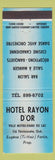 Matchbook Cover - Hotel Rayon D'Or  Cte Temiscouata QC