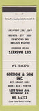 Matchbook Cover - Gordon and Son Red Brand Beef Westmount QC white