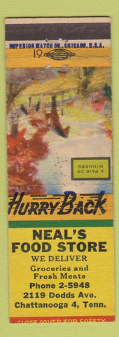 Matchbook Cover - Neal's Food Store Chattanooga TN Pair of Winners