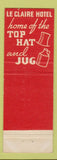 Matchbook Cover - Le Claire Hotel Moline IL