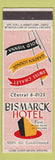 Matchbook Cover - Bismarck Hotel Chicago IL #2