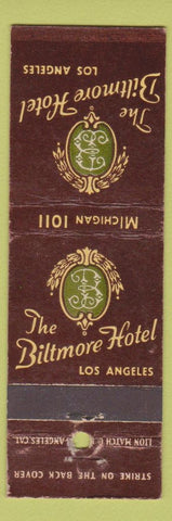Matchbook Cover - Biltmore Hotel Los Angeles CA