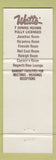 Matchbook Cover - Watt's of Scarborough ON