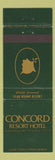 Matchbook Cover - Concord Resort Hotel Kiamesha Lake NY