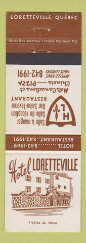 Matchbook Cover - Hotel Loretteville Pizza QC