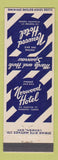 Matchbook Cover - Norwood Hotel Winnipeg MB