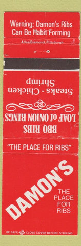 Matchbook Cover - Damon's BBQ Ribs