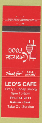Matchbook Cover - Leo's Cafe Naicum SK