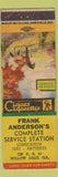 Matchbook Cover - Frank Anderson's Service oil gas Willow Dale GA Winners