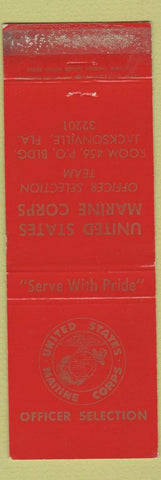 Matchbook Cover - United States Marine Corps Jacksonville FL WORN