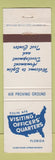 Matchbook Cover - Officers' Quarters Eglin Air Force Base FL