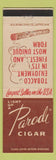 Matchbook Cover - Parodi Cigars tobacco