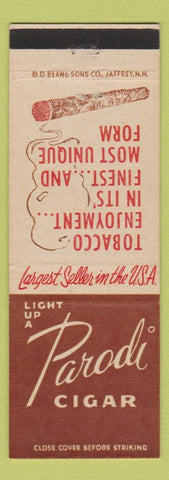 Matchbook Cover - Parodi Cigars tobacco
