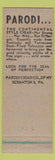Matchbook Cover - Parodi Cigars tobacco