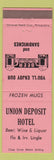 Matchbook Cover - Union Deposit Hotel