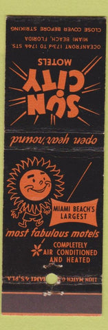 Matchbook Cover - Sun City Motels Miami Beach FL
