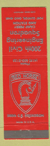 Matchbook Cover - 200th Civil Engineering Squadron Camp Perry Port Clinton OH