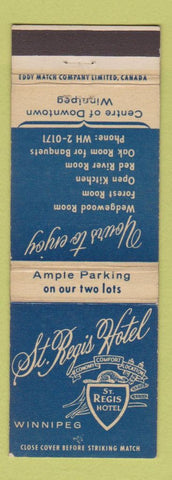 Matchbook Cover - St Regis Hotel Winnipeg MB