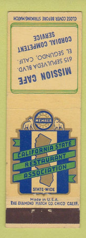 Matchbook Cover - Mission Cafe El Segundo CA
