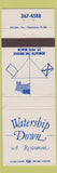 Matchbook Cover - Watership Down Restaurant St Petersburg Beach FL