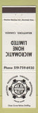 Matchbook Cover - Micromatic Hone Limited Brantford ON