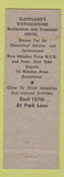 Matchbook Cover - Wade Park Manor Cleveland OH