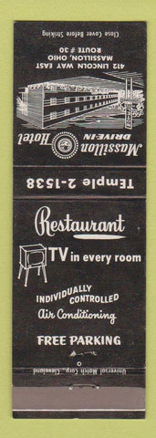 Matchbook Cover - Massillon Drive In Hotel OH