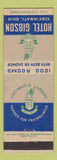 Matchbook Cover - Hotel Gibson Cincinnati OH