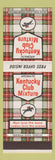 Matchbook Cover - Kentucky Club Pipe Tobacco SAMPLE