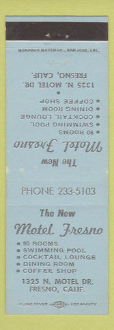 Matchbook Cover - Motel Fresno CA blue