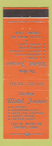 Matchbook Cover - Motel Fresno CA orange