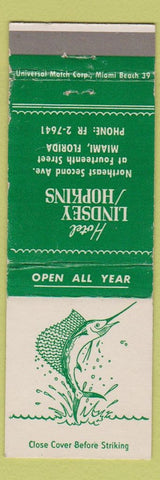 Matchbook Cover - Hotel Lindsey Hopkins Miami FL WEAR