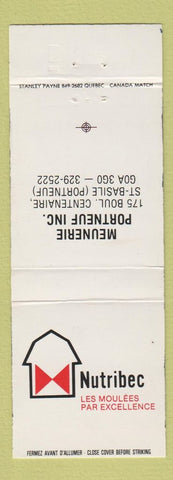 Matchbook Cover - Mueunerie Portneuf St Basile Portneuf Nutribec feed? QC?