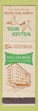 Matchbook Cover - Willard Hotel Klamath Falls OR