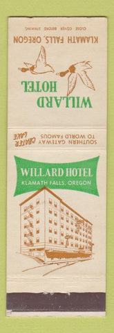 Matchbook Cover - Willard Hotel Klamath Falls OR