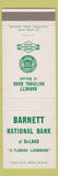 Matchbook Cover - Barnett National Bank DeLand FL