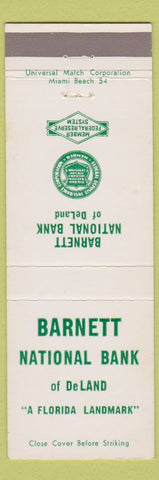 Matchbook Cover - Barnett National Bank DeLand FL