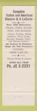 Matchbook Cover - Picciolo Miami Beach FL restaurant Italian
