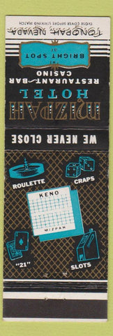 Matchbook Cover - Mizpah Hotel Casino Tonopah NV