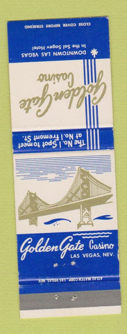 Matchbook Cover - Golden Gate Hotel Casino Las Vegas NV
