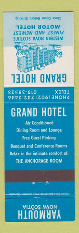 Matchbook Cover - Grand Hotel Yarmouth NS